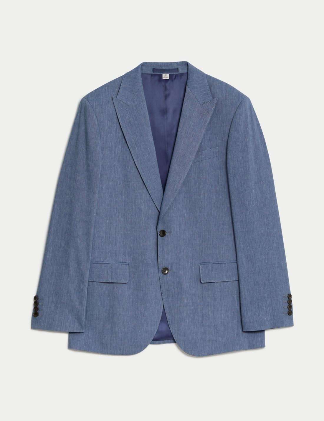 Tailored Fit Klasik Keten Ceket