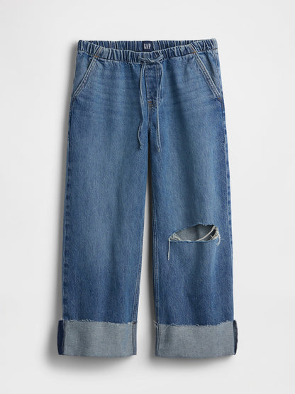 Mavi Low Rise '90s Loose Easy Crop Jean Pantolon