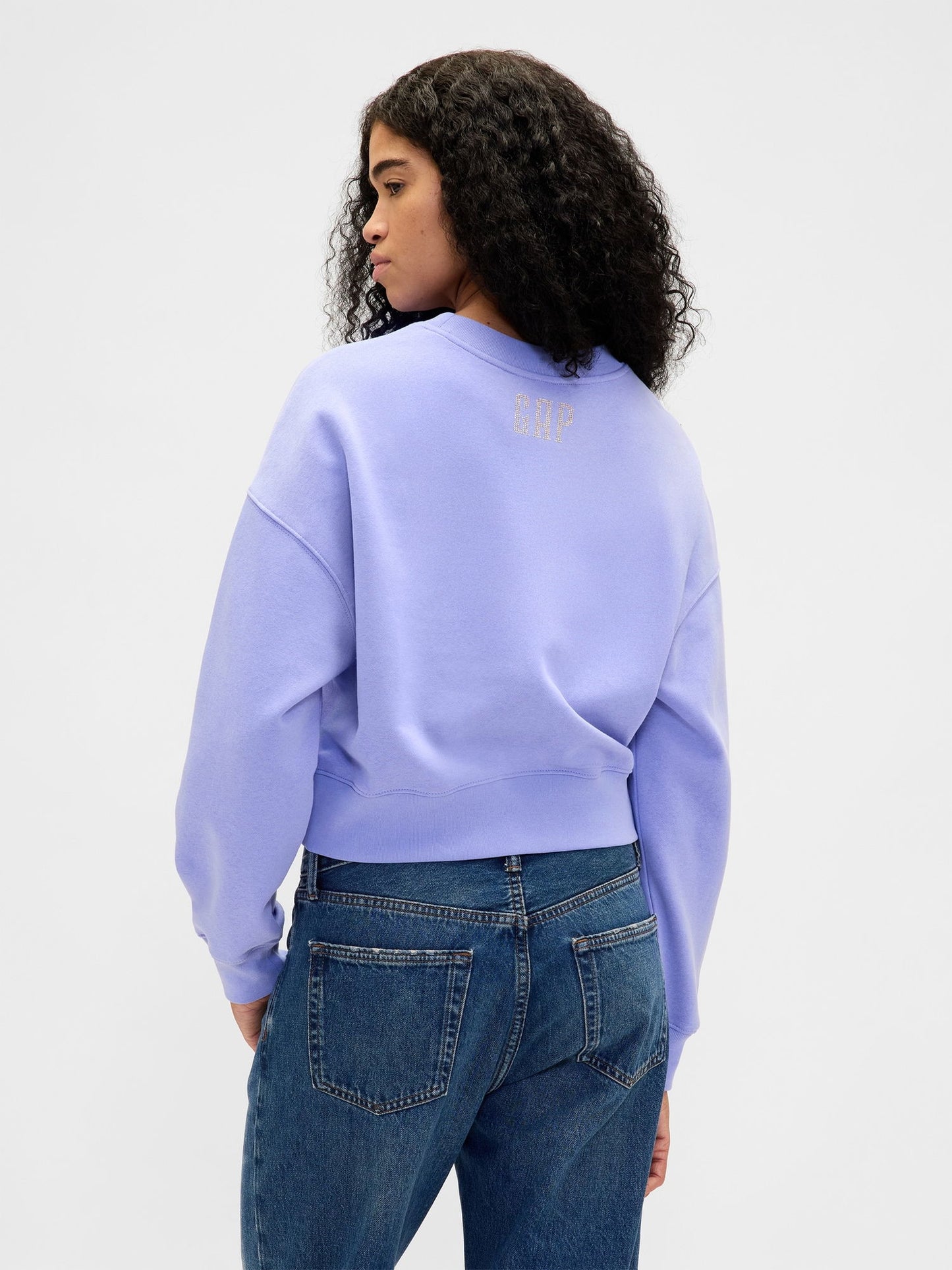 Açık Mavi Vintagesoft Wicked Crop Wedge Sweatshirt