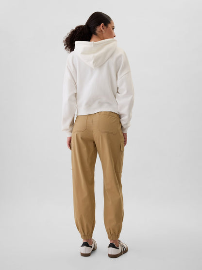 Kahverengi Twill Downtown Jogger Pantolon
