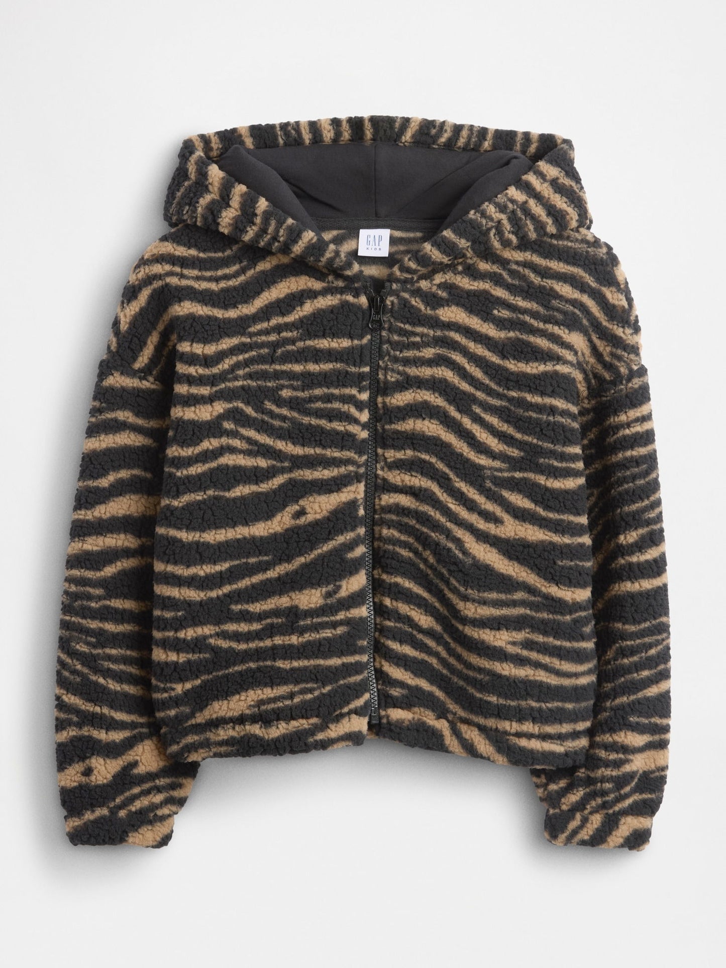 Kahverengi Sherpa Relaxed Fermuarlı Sweatshirt