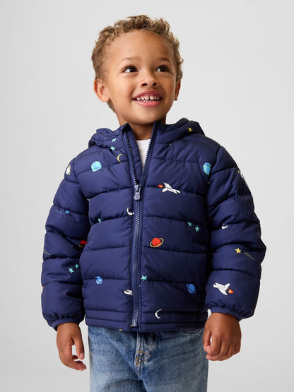 Lacivert Puffer Şişme Mont