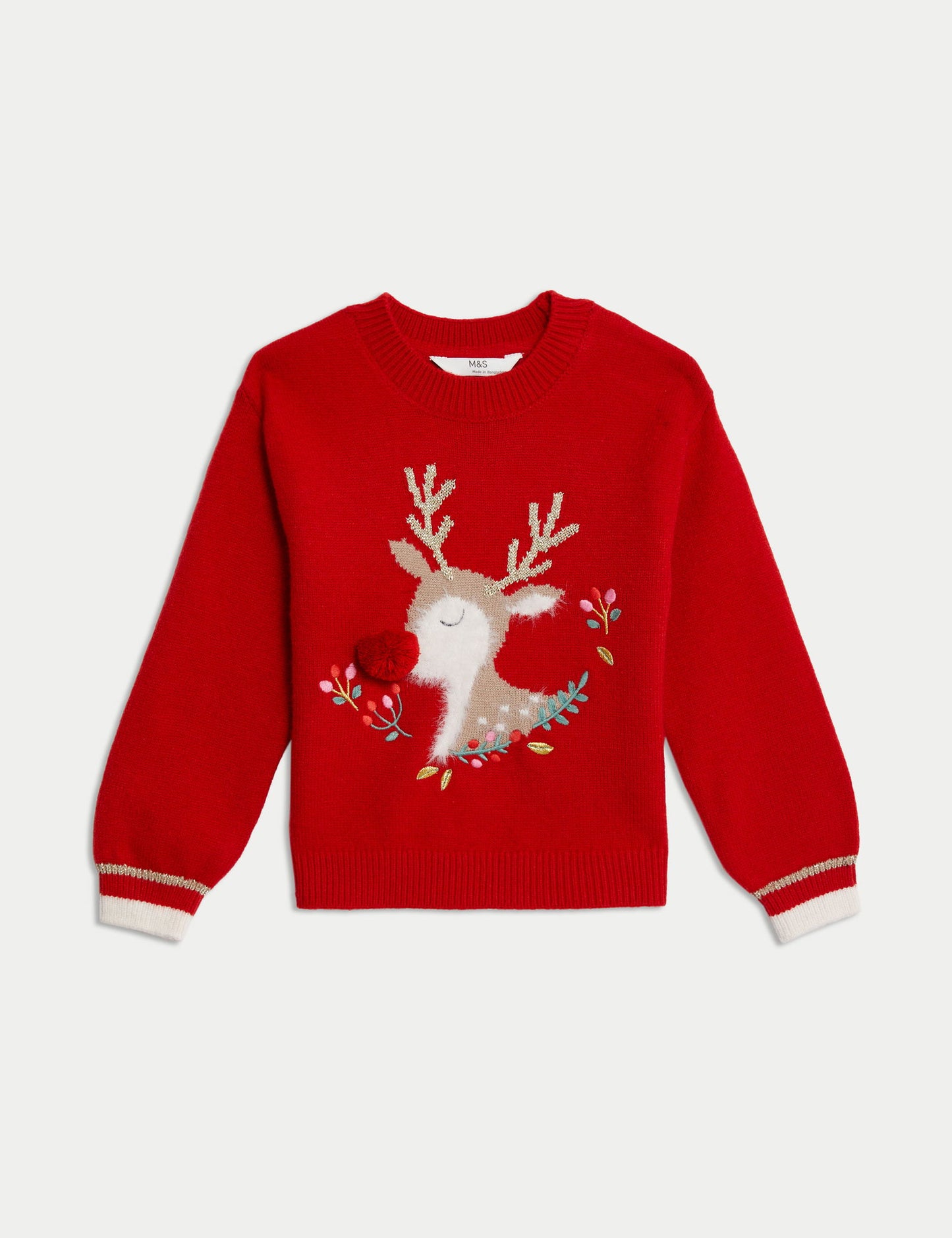 Geyik Desenli Christmas Kazak (1-8 Yaş)