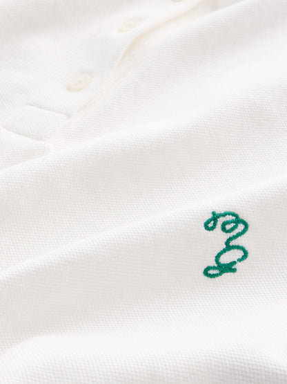 Beyaz Gap × Malbon Cinch Crop Polo T-shirt