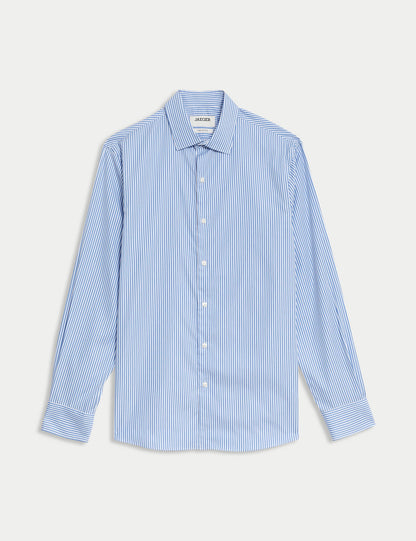 Saf Pamuklu Tailored Fit Uzun Kollu Gömlek