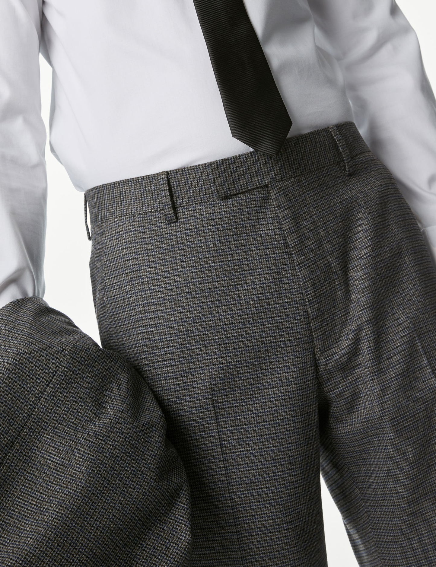 Regular Fit Ekose Desenli Yün Pantolon