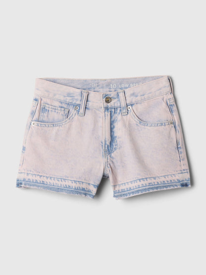Pembe Düşük Bel Denim Şort