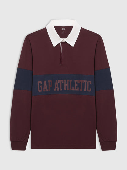 Bordo Gap Logo Polo Yaka Colorblock T-shirt