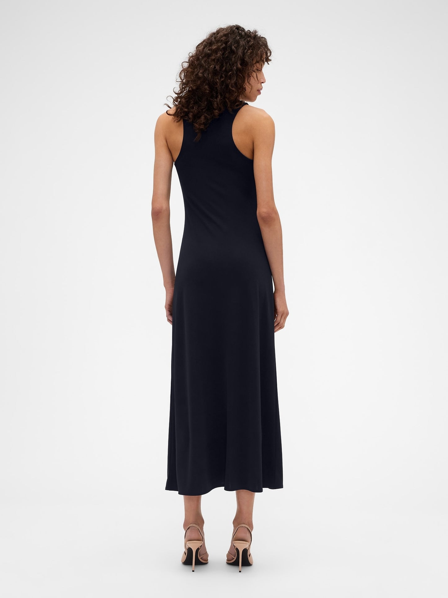 Lacivert Gap × Victoria Beckham Jersey Maxi Elbise