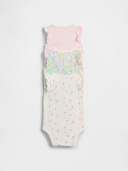 Çok Renkli First Favorites Organik Pamuk Bodysuit (3’lü)