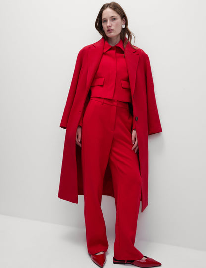Tailored Fit Düz Kesim Pantolon