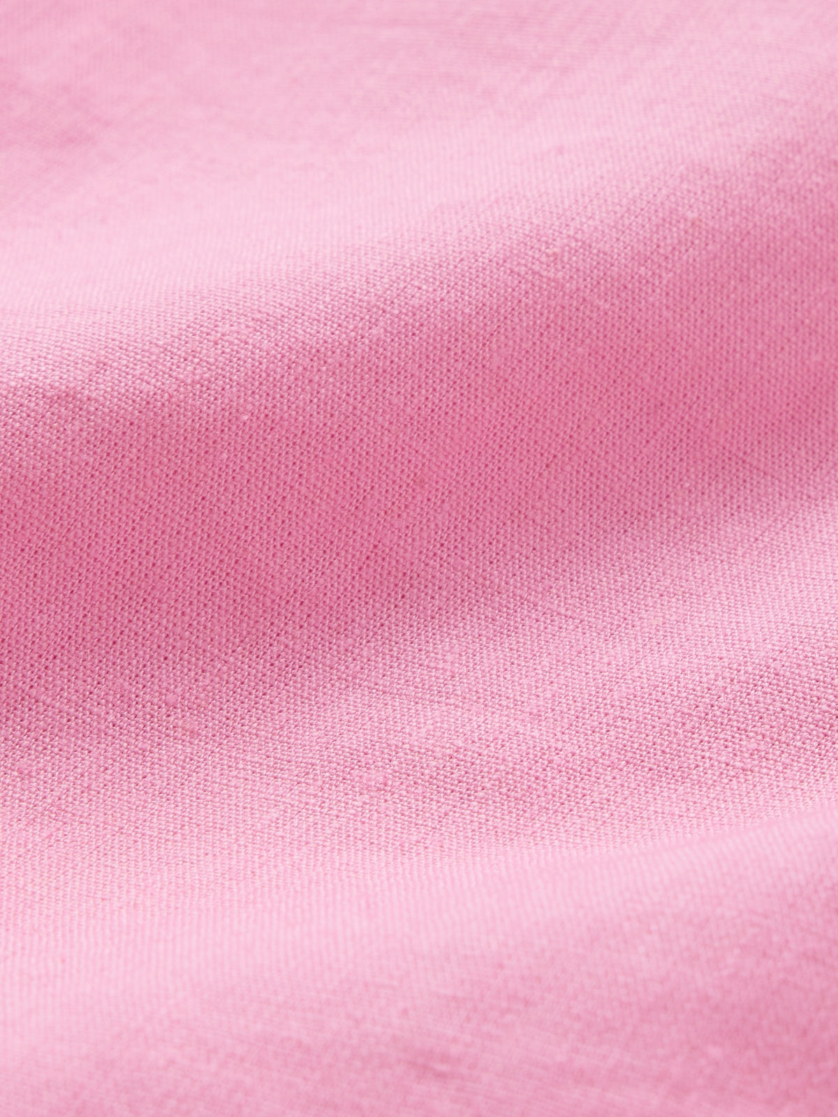 Pembe Keten Karışımlı Crop Askılı Bluz