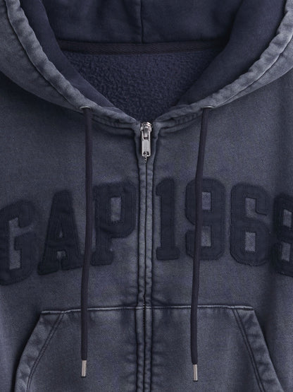 Lacivert Vintagesoft 1969 Logo Fermuarlı Sweatshirt