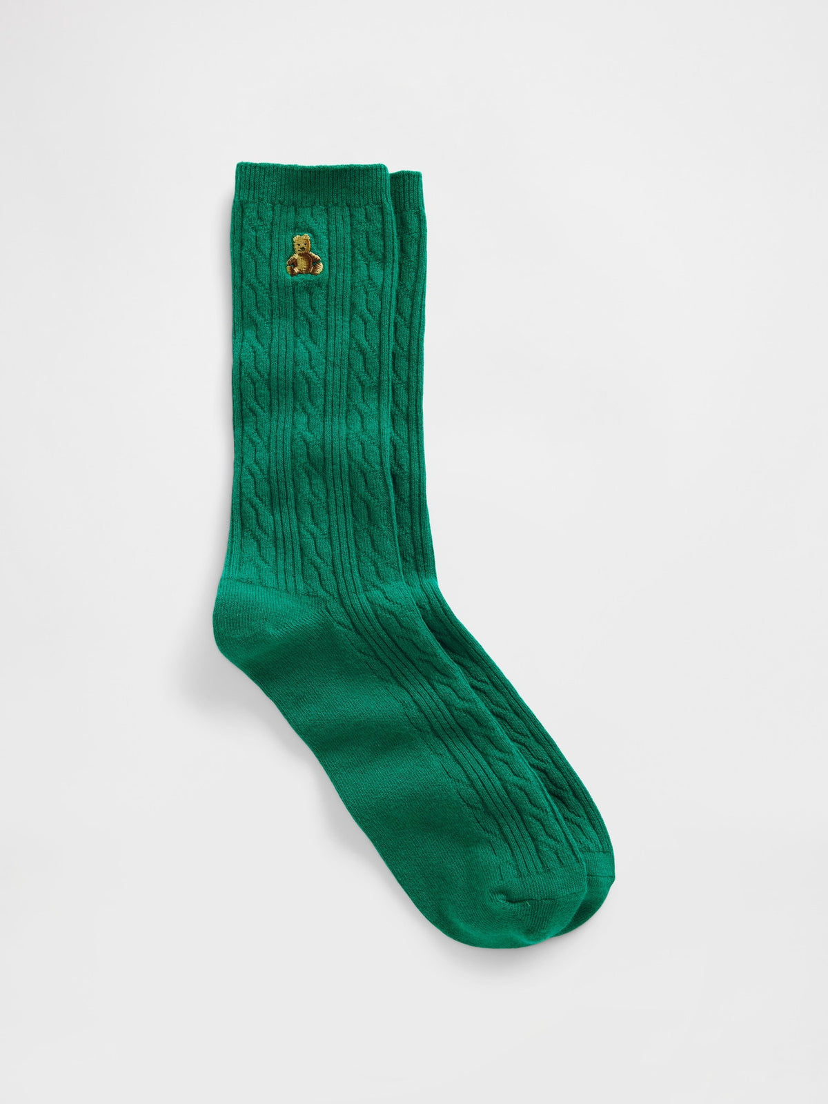 Yeşil Brannan Bear Cable-knit Crew Çorap