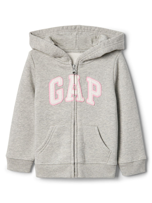 Gri Gap Logo Kapüşonlu Sweatshirt