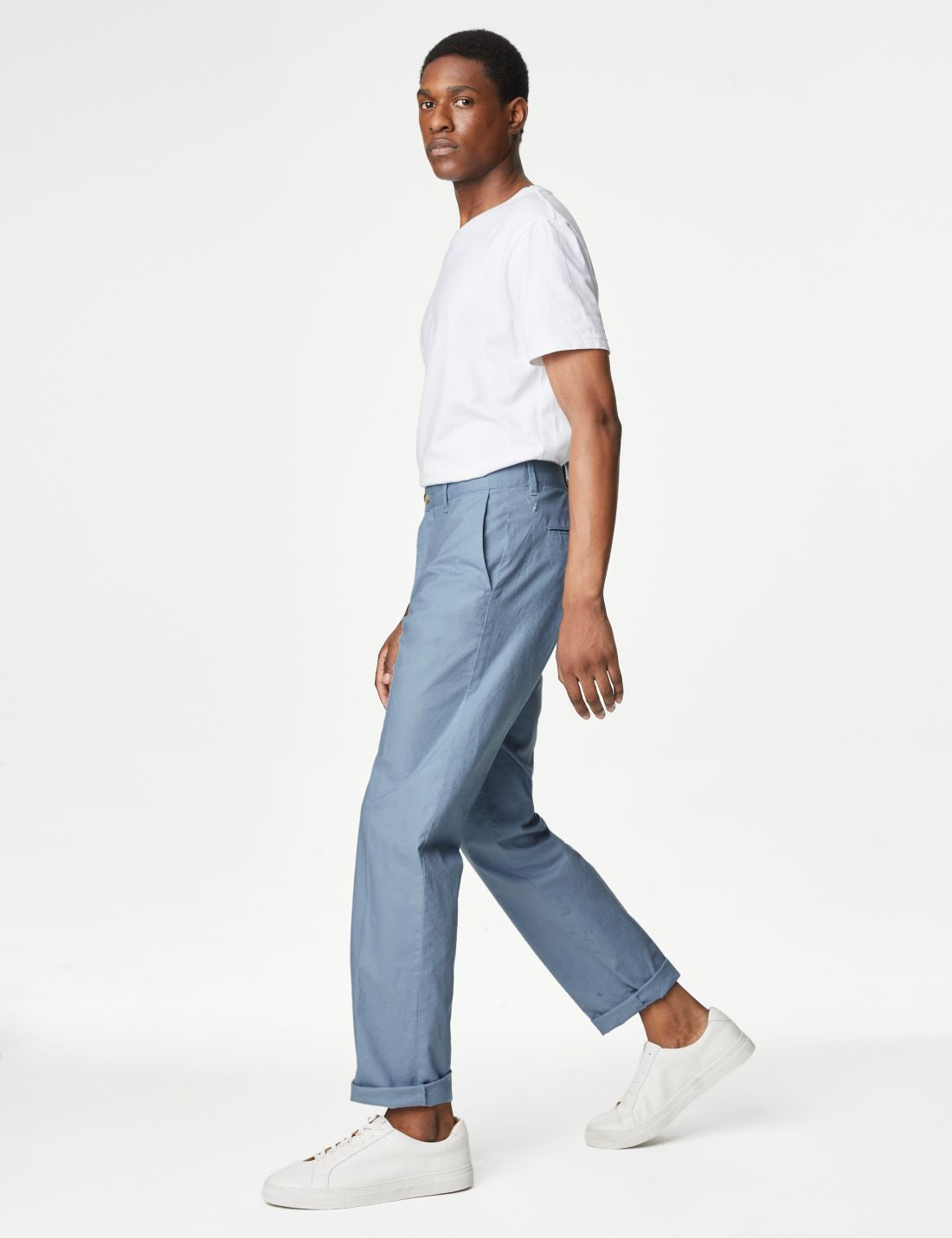 Regular Fit Keten Chino Pantolon