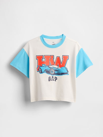 Beyaz Oversized Grafik Baskılı T-shirt