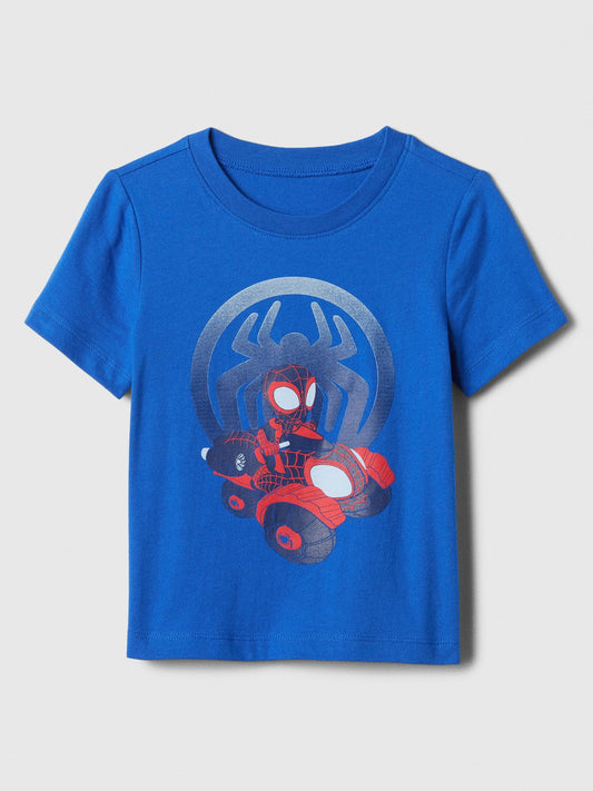Mavi Marvel Spider-man Grafikli T-shirt