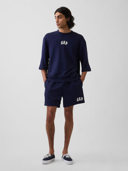 Beyaz Oversized Gap Logo Fransız Havlu Kumaş T-shirt