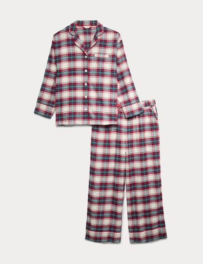 Pamuklu Kareli Pijama Takımı