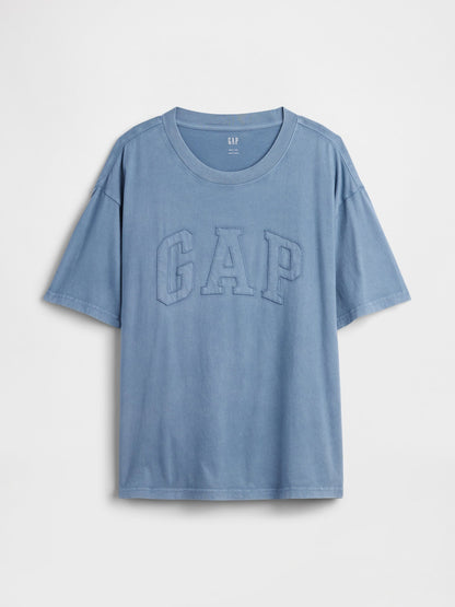 Açık Mavi Everyday Soft Boxy Gap Logo T-shirt