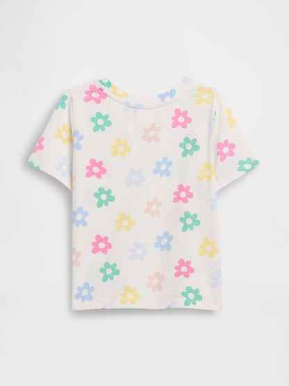 Beyaz Mix & Match Baskılı T-shirt