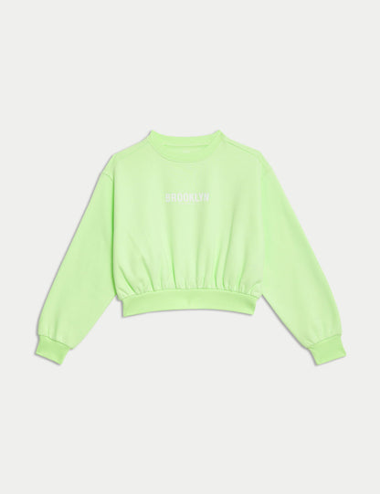 Slogan Desenli Sweatshirt (6-16 Yaş)