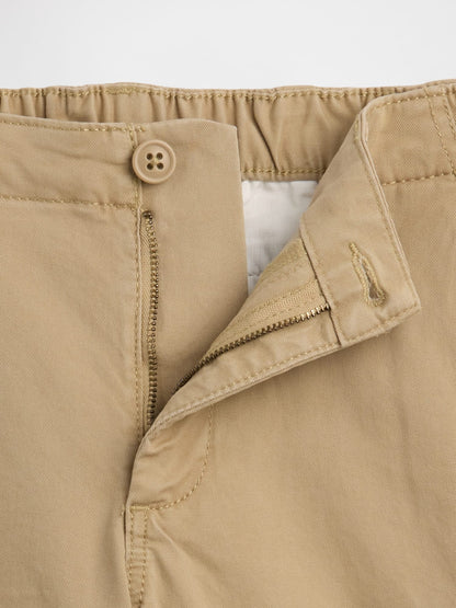 Bej Relaxed Hibrit Uniform Şort