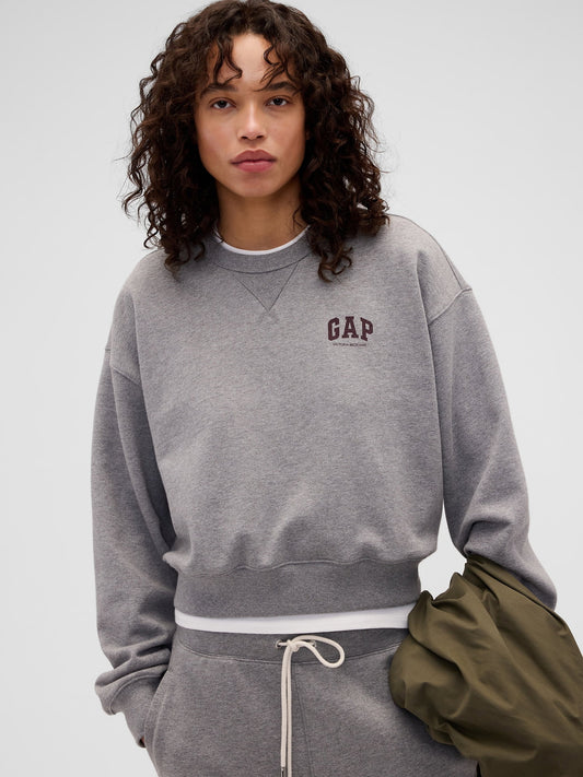 Gri Gap × Victoria Beckham Fransız Havlu Kumaş Sweatshirt
