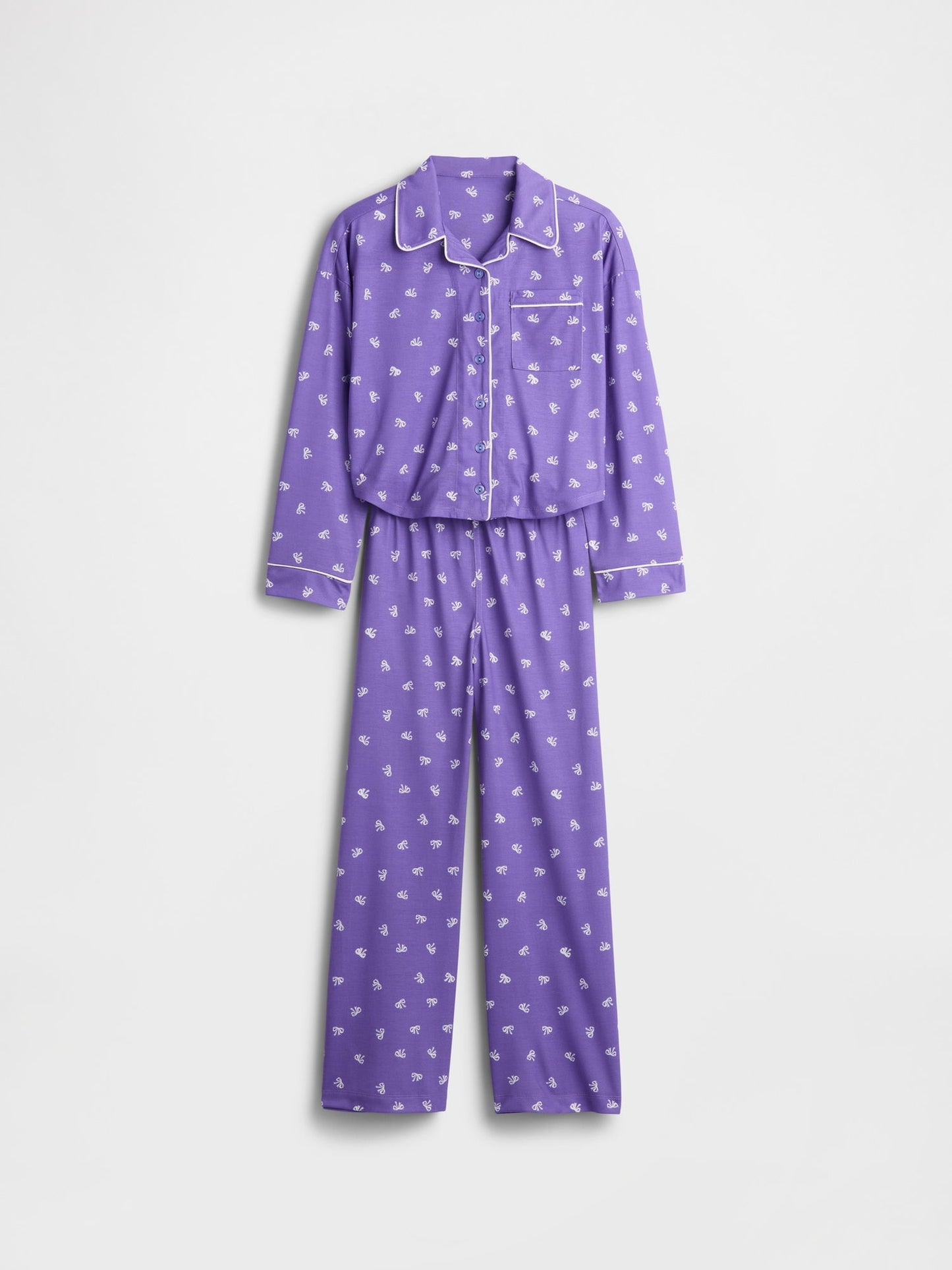 Mor Geri Dönüştürülmüş Pijama Takımı
