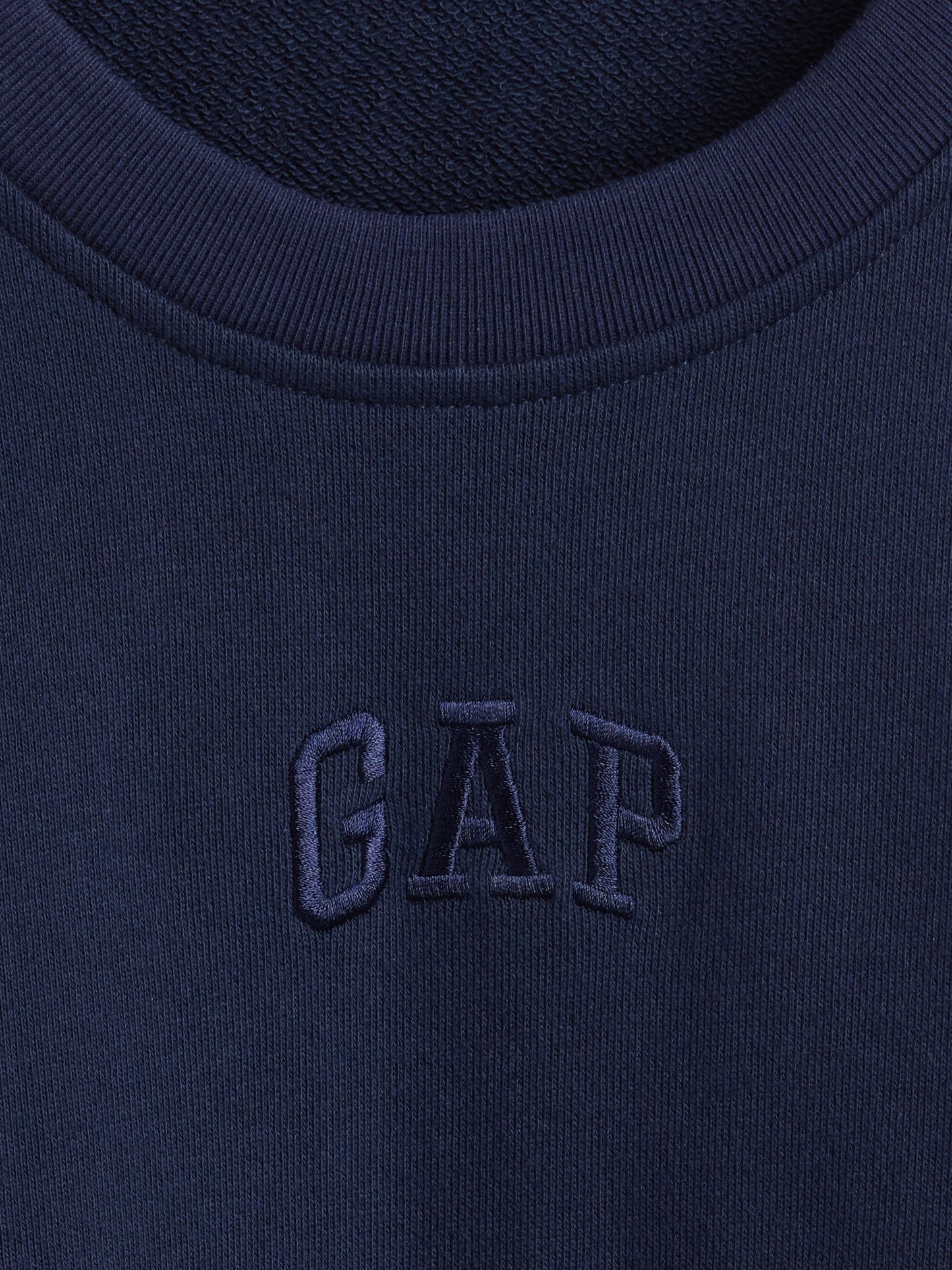 Lacivert Heavyweight Fransız Havlu Kumaş Logo Sweatshirt Elbise