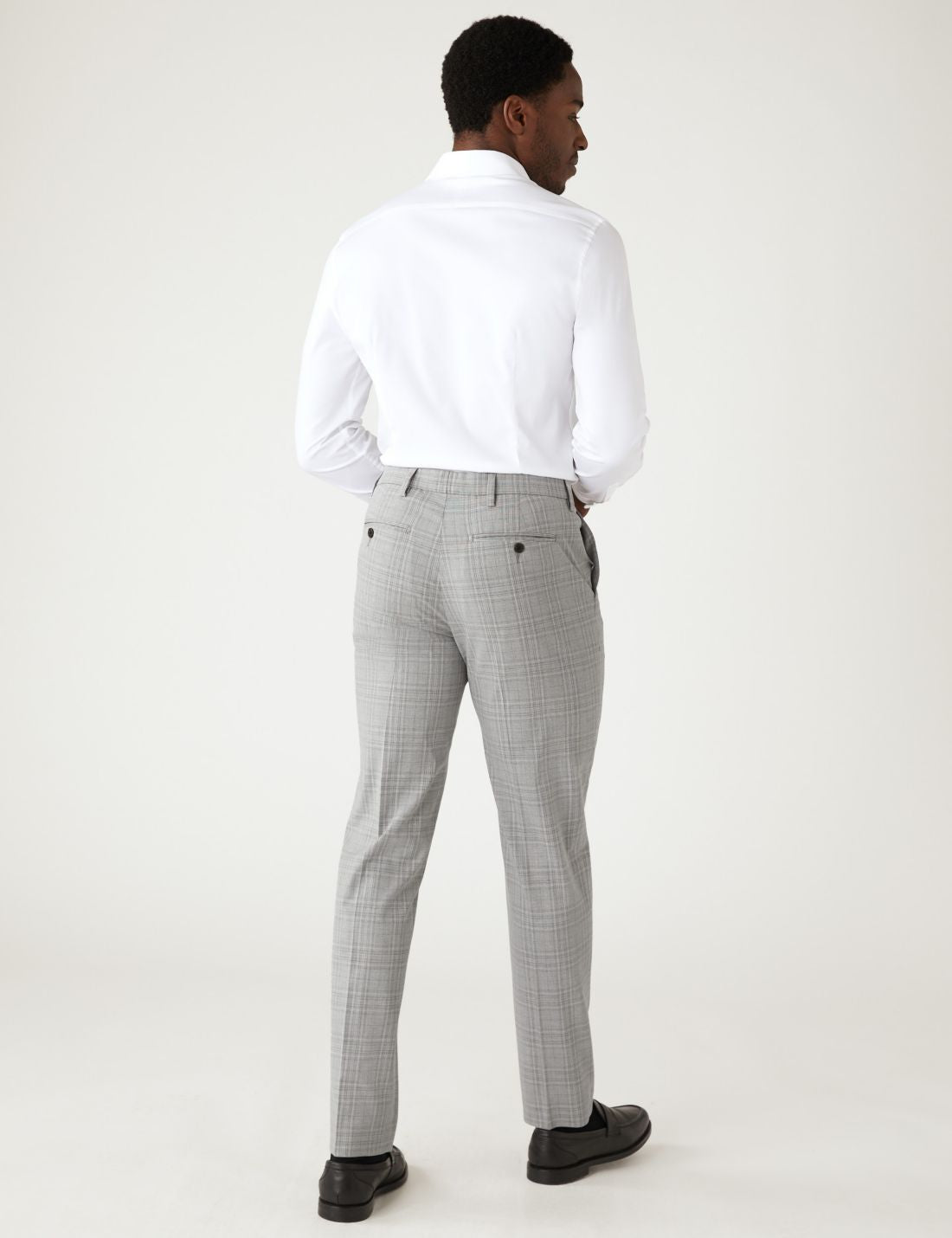 Tailored Fit Ekose Desenli Pantolon