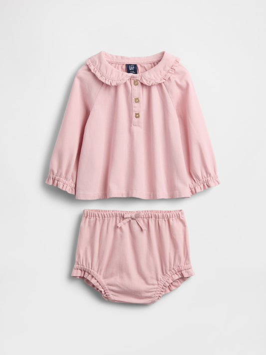 Pembe Denim Bubble Outfit Set
