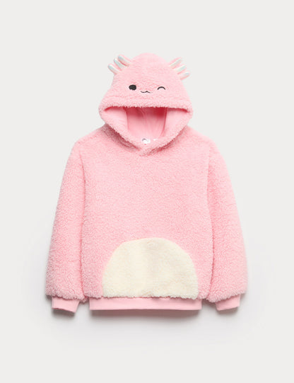 Squishmallows Kedili Borg Kapüşonlu Sweatshirt