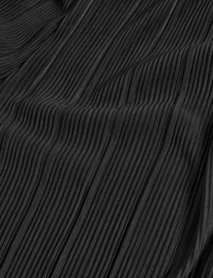 Jersey Pilise Detaylı Wide Leg Pantolon