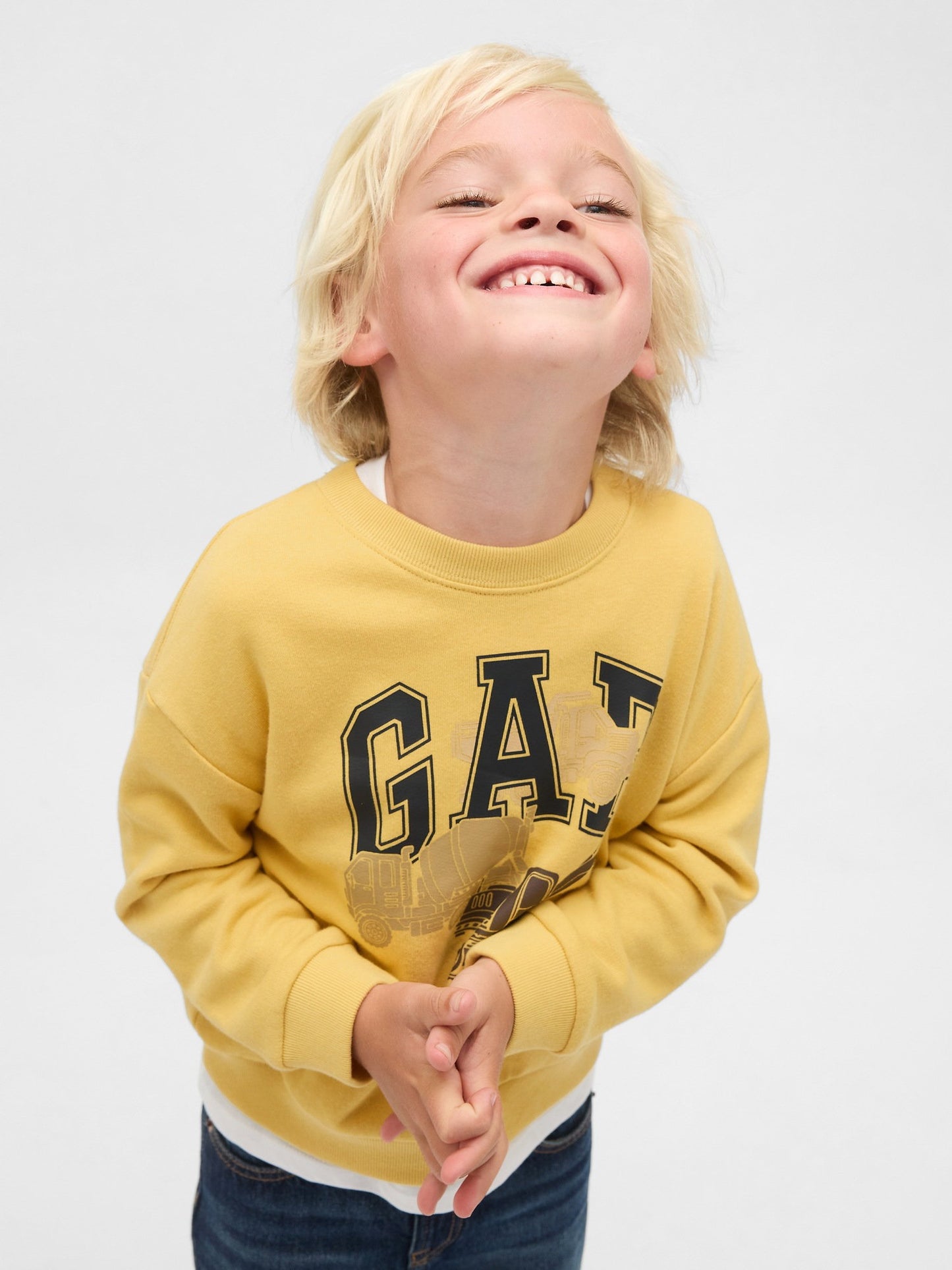 Sarı Relaxed Gap Logo Sweatshirt