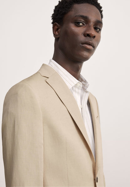 Tailored Fit Keten Ipek Ceket