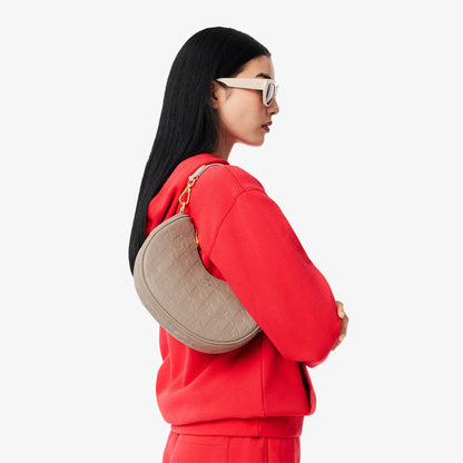 Lacoste Maheki Kadın Monogram Bej Omuz Çantası