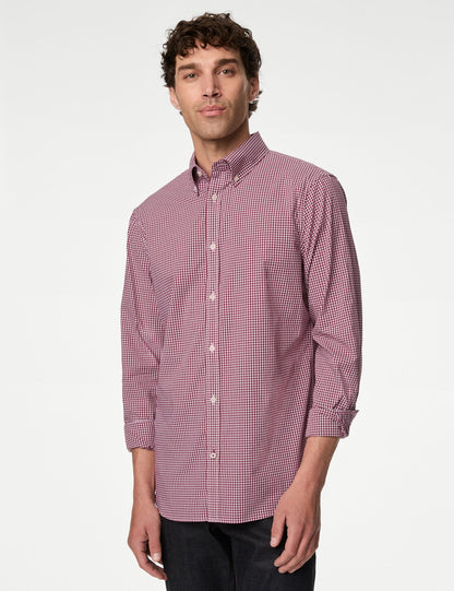 Uzun Kollu Easy Iron Oxford Gömlek