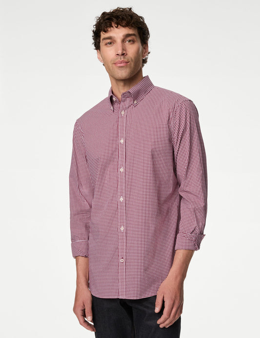 Uzun Kollu Easy Iron Oxford Gömlek