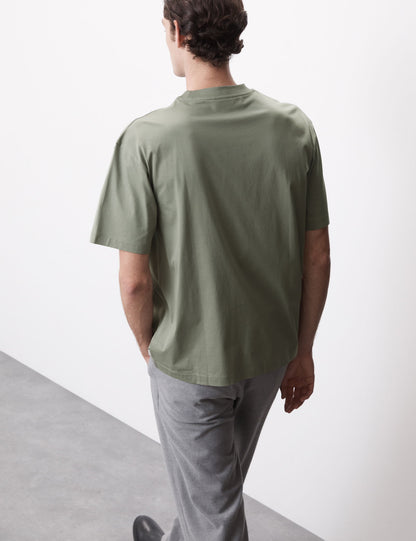 Saf Supima Pamuklu Oversize T-shirt