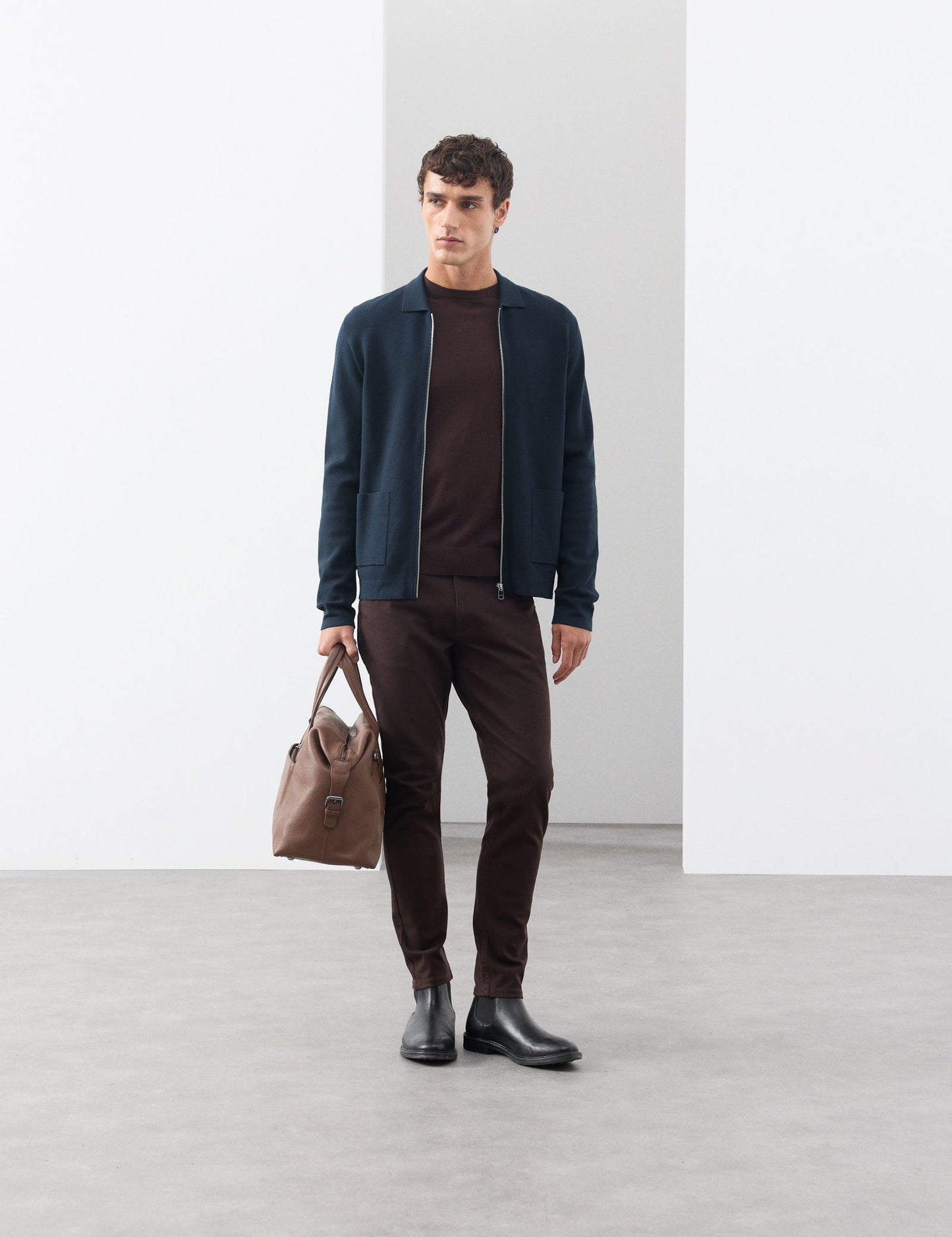 Relaxed Fit Fermuarlı Ceket