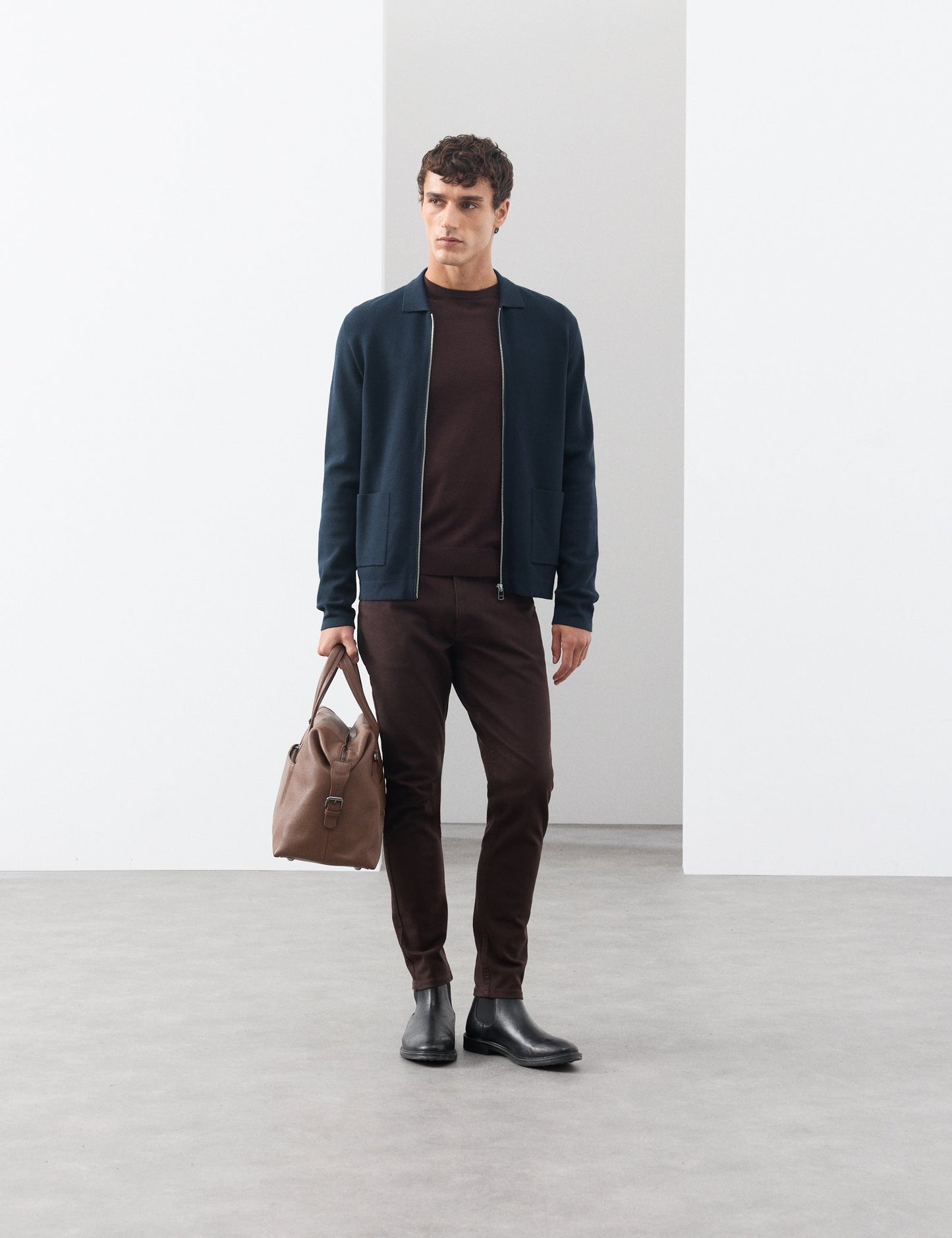 Relaxed Fit Fermuarlı Ceket