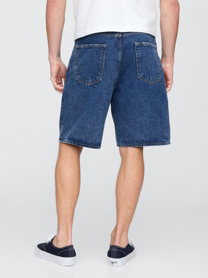 Mavi '90s Loose Denim Şortlar