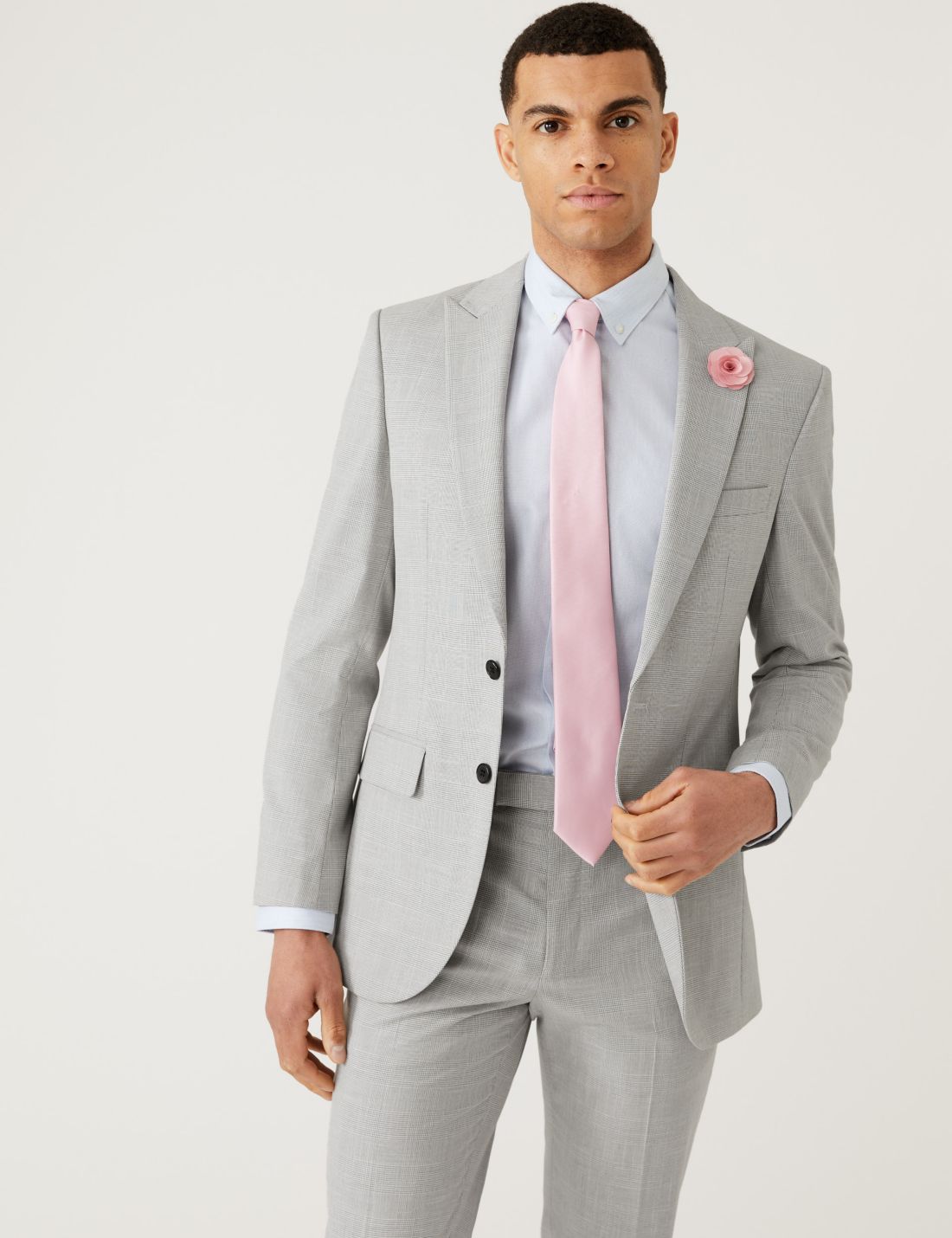 Slim Fit Ekose Desenli Ceket