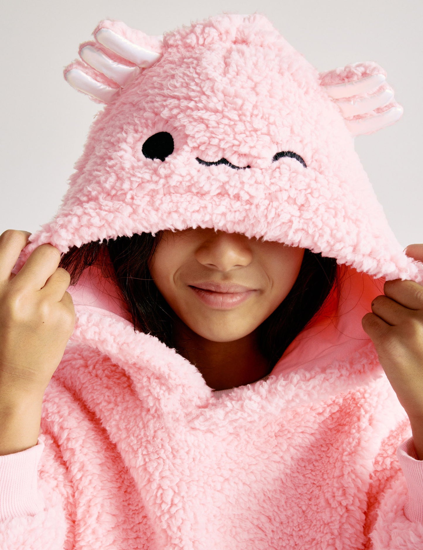 Squishmallows Kedili Borg Kapüşonlu Sweatshirt