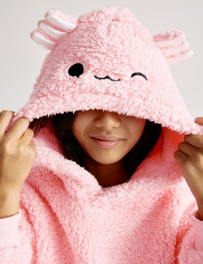 Squishmallows Kedili Borg Kapüşonlu Sweatshirt