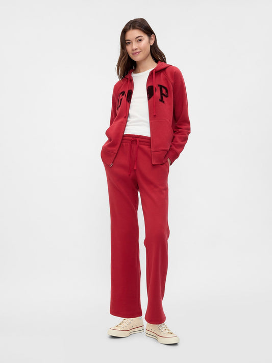 Kırmızı Gap Logo Bootcut Fleece Eşofman Altı