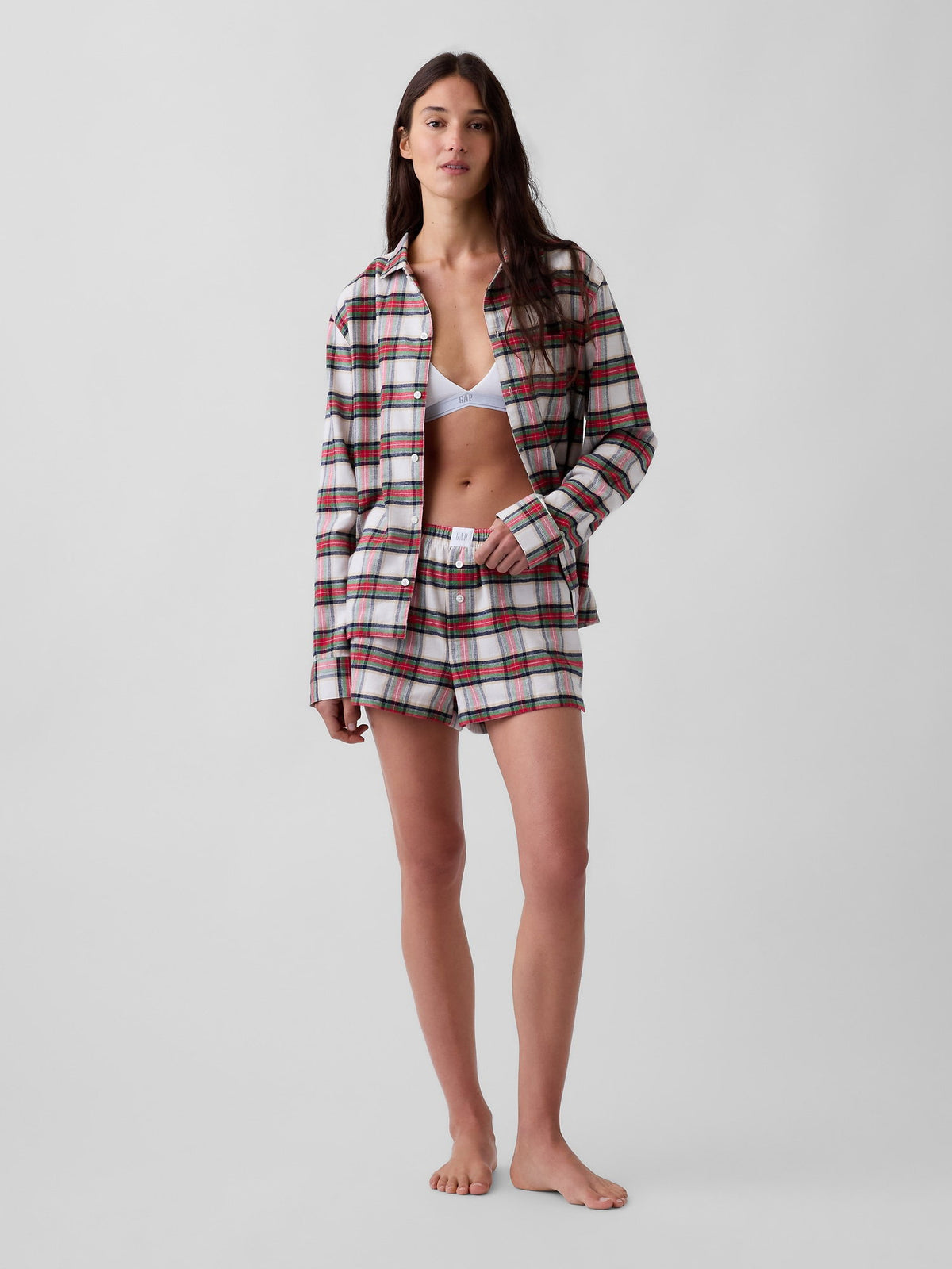 Çok Renkli Softest Flannel Boxer Şort Pijama Altı