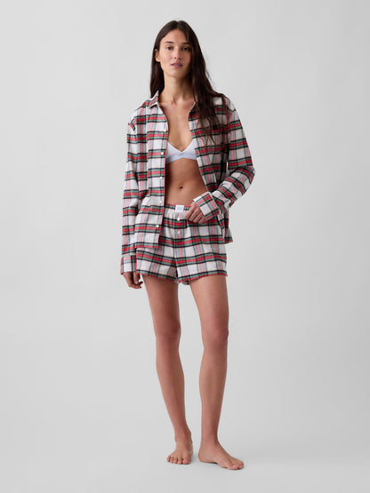 Çok Renkli Softest Flannel Boxer Şort Pijama Altı
